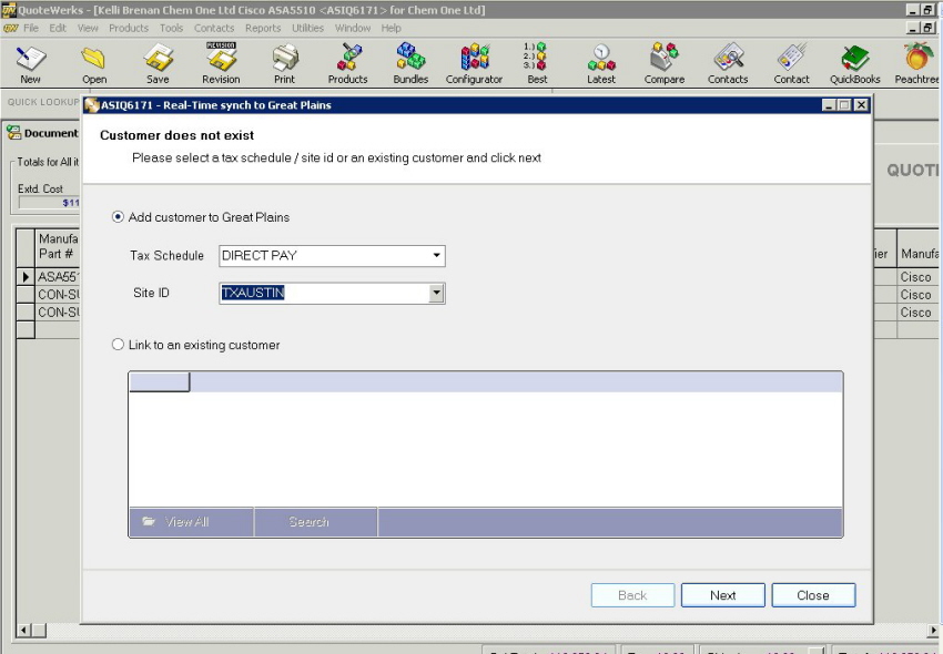 Real-Time Synch - Preview - Add customer