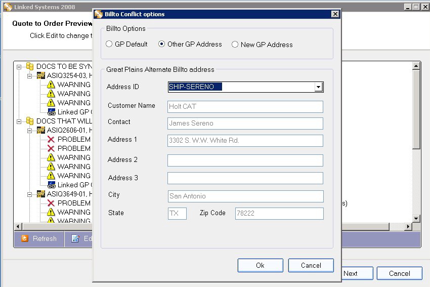 Batch Synch - Preview - Billto override 2