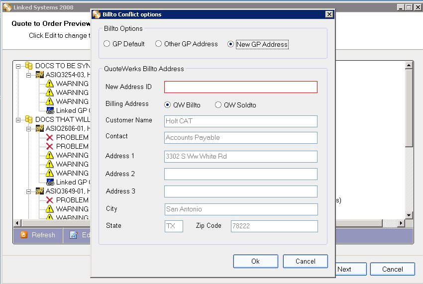 Batch Synch - Preview - Billto override 3